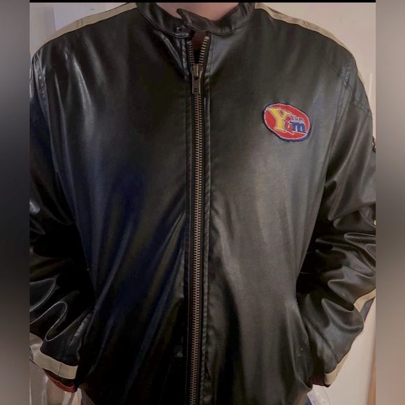 💫URBAN RAGS Men’s Motorcycle  PU leather Coat. RARE FIND/VINTAGE from the 80`s - Picture 2 of 12
